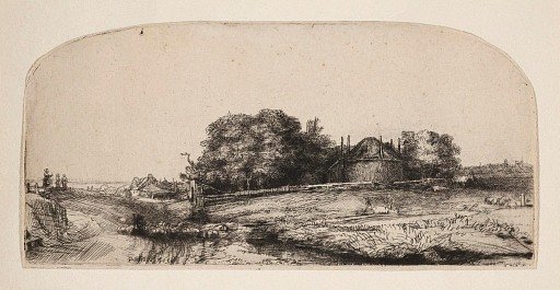 Landscape with a Hay Barn and a Flock of Sheep