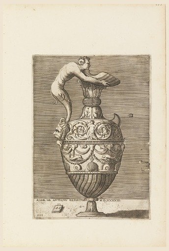 Ewer with a Satyr Holding a Large Conch (Vico)