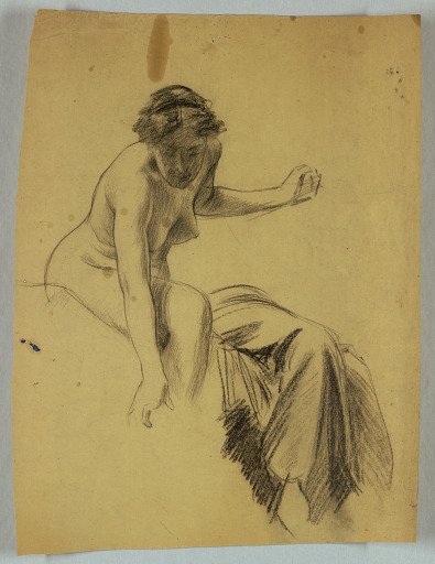 Study of Seated Nude Figure