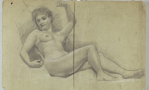Study of Reclining Nude Figure