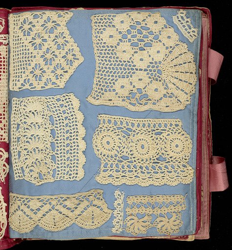 Scrapbook of crochet samples