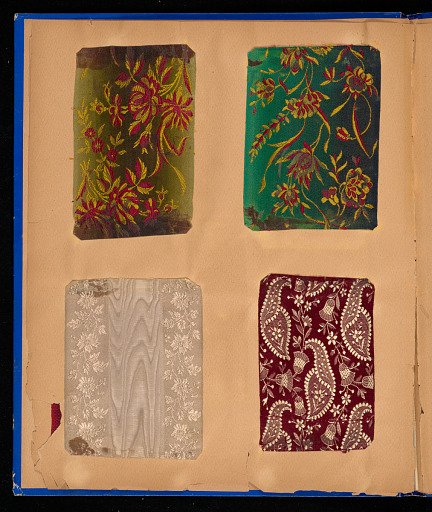 Scrapbook of textile swatches