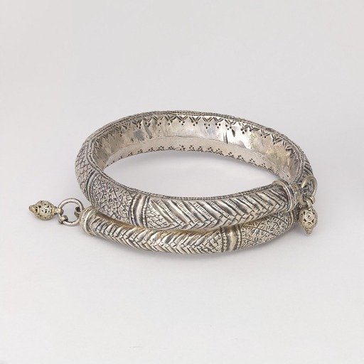 Silver ankle bracelet