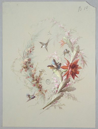 Design for Wallpaper and Textile: Flowers and Birds