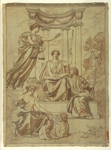 The Beneficence of the Law, Design for Mural at Essex County Court House, Newark, New Jersey