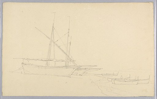 Study of boats on the coast