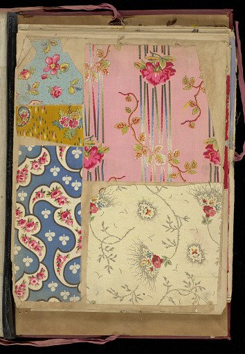 Scrapbook of textile swatches