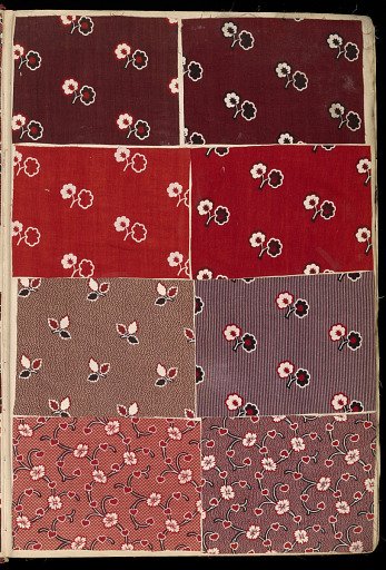Scrapbook of textile swatches