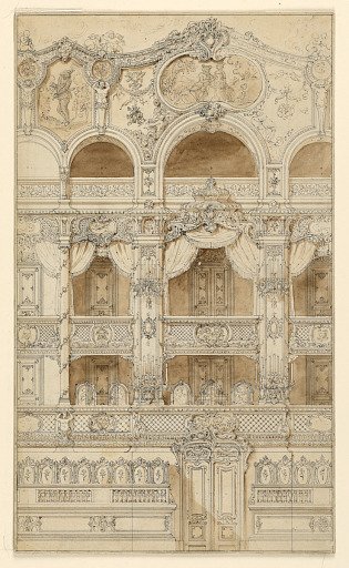Theater Interior with Boxes