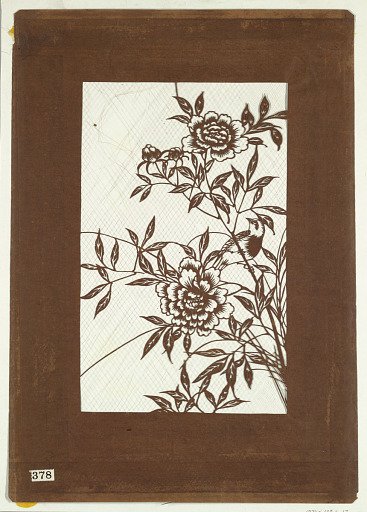 Bird Among the Peonies