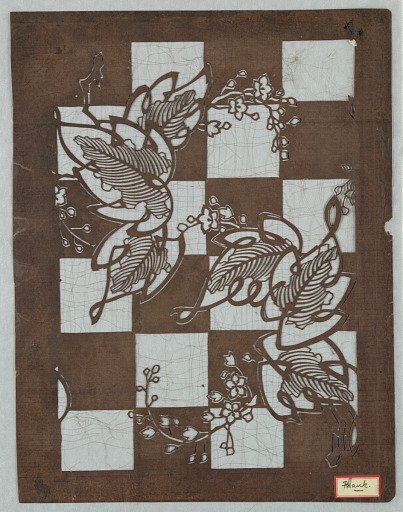 Ivy and Blossoms on a Checkered Board