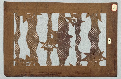 Abstract blossoms and kanoko pattern
