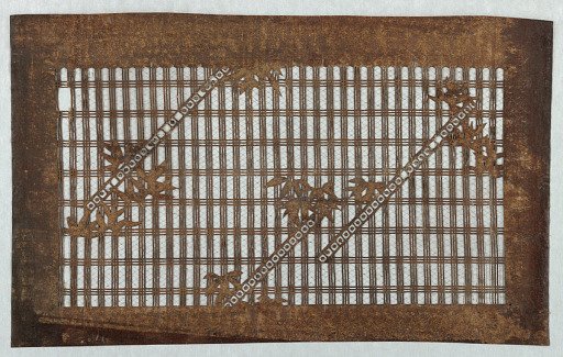 Bamboo on lattice motif