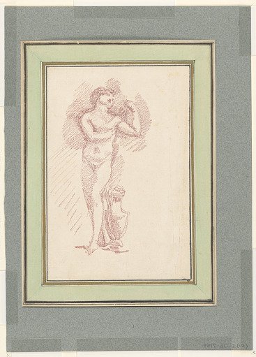 The Young Archer, a sculpture attributed to Michelangelo, Plate 13 from an album "Drawings after Sculpture"