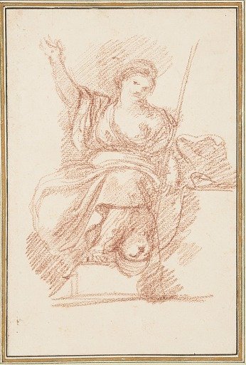 Seated allegorical figure