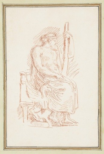 Seated kingly figure