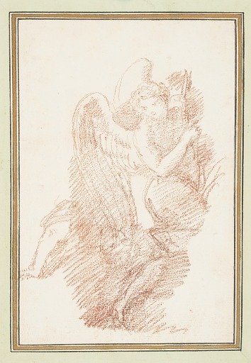 Winged figure with bow