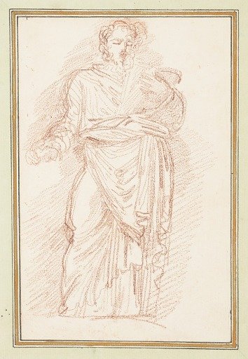 Robed figure with tie around waist