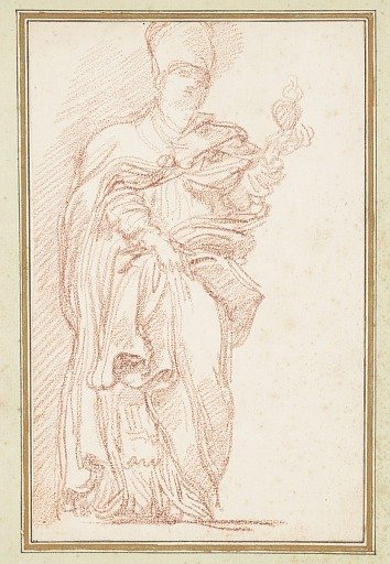 Standing male figure in bishop's vestments