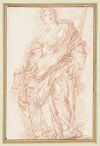 Allegory of justice with sword and scales