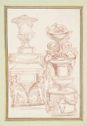 Ornamental detail with botanical motifs