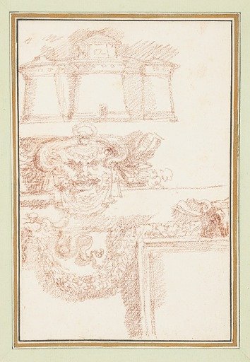 Armory, mask and a garland