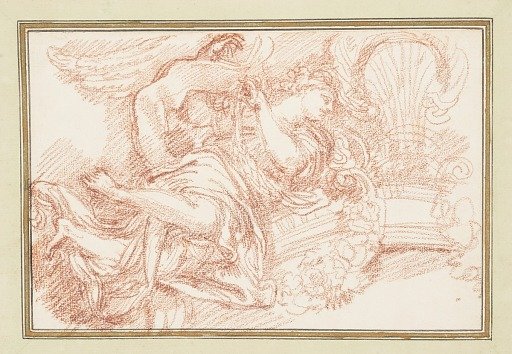 A Stucco Angel from the Nave Vault, Church of the Gesu, Rome," from the album "Drawings after Ornament and Architecture"