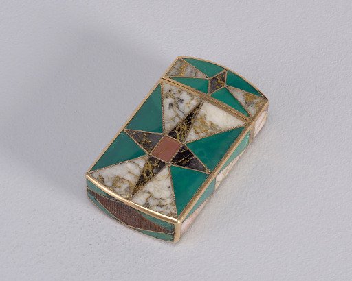 Matchsafe with inlaid stones