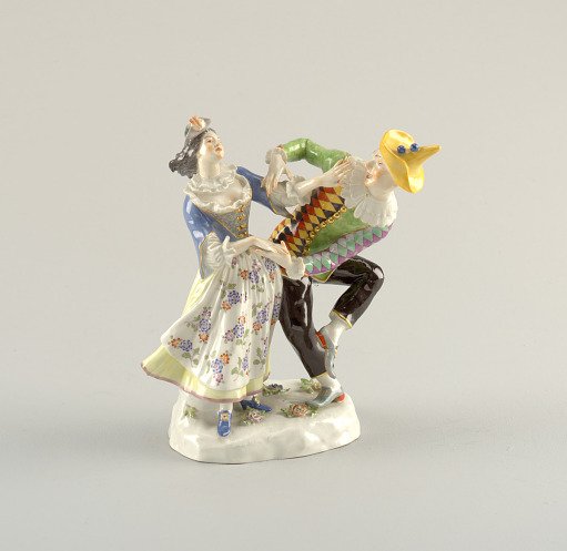 Figure of Harlequin Dancing with Columbine