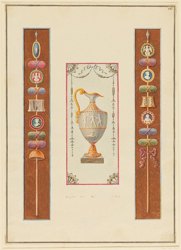 Ornament Design, Ewer between Roman Standards