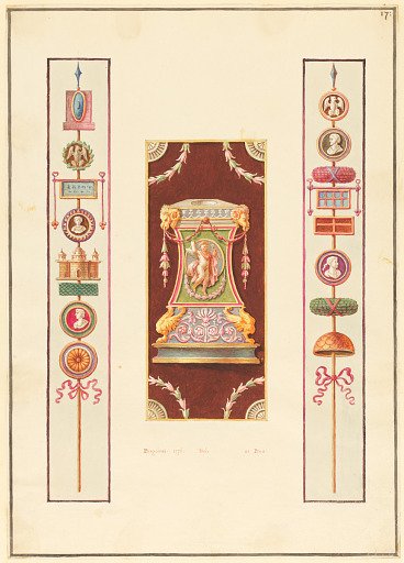 Ornament Design, Altar Dedicated to Mars between Roman Standards