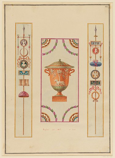 Ornament Design, Cinerary Urn and Roman Standards