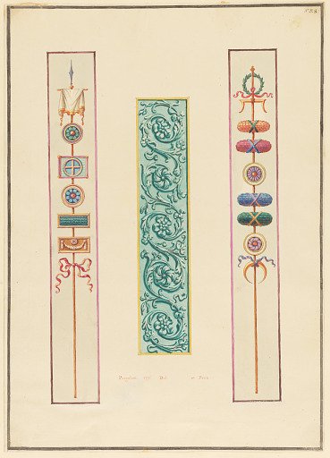 Ornament Design, Arabesque Panel and Roman Standards