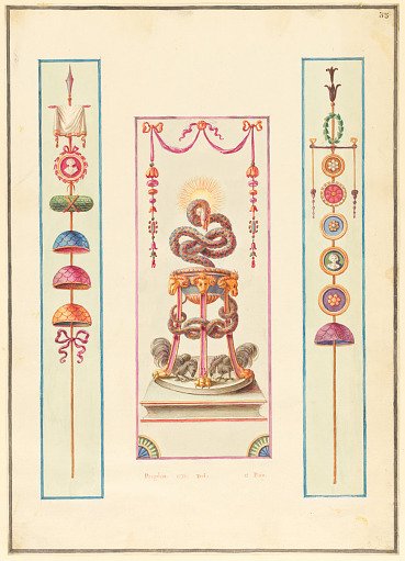 Ornament Design, Tripod and Roman Standards