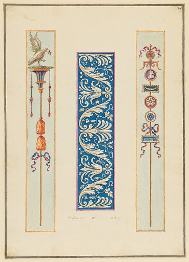 Ornament Design, Anthemion Panel and Roman Standards