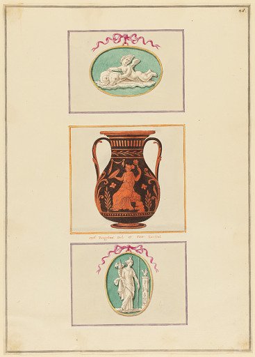Ornament Design with Vase and Cameos