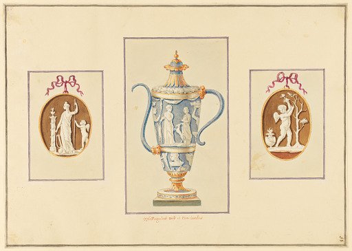 Ornament Design with Ewer and Cameos
