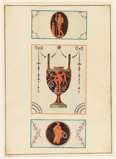 Ornament Design with Urn and Cameos