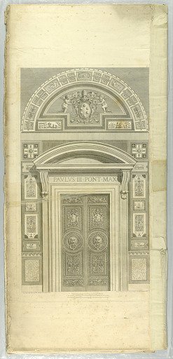Doorway Elevation with Papal Coat of Arms