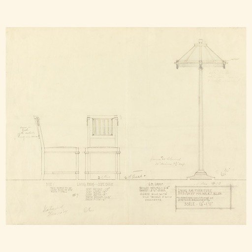 Living Room Furniture, Henry J. Allen Residence, Wichita, Kansas