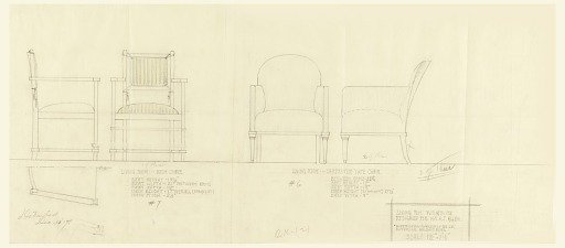 Living Room Arm Chair and Carpenter-Type Chair, Henry J. Allen Residence, Wichita, Kansas