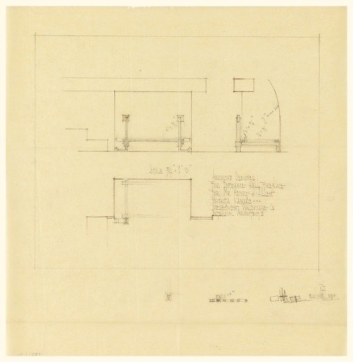 Andirons, Entrance Hall Fireplace, Henry J. Allen Residence, Wichita, Kansas