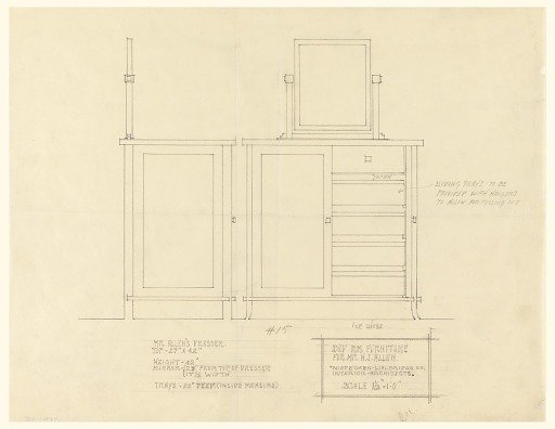 Dresser for Mr. Allen, Henry J. Allen Residence, Wichita, Kansas