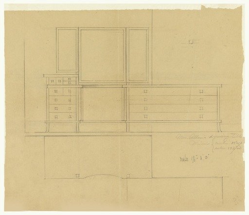 Dressing Table and Mirror, Henry J. Allen Residence, Wichita, Kansas