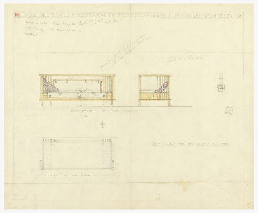 Day Couch for Mrs. Allen's Boudoir, Henry J. Allen Residence, Wichita, Kansas