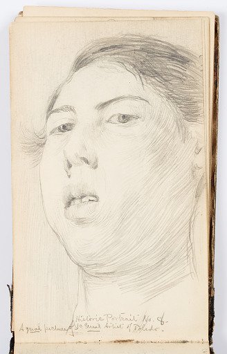 Sketchbook Page: Historic Portrait No. 8 (Self-Portrait)