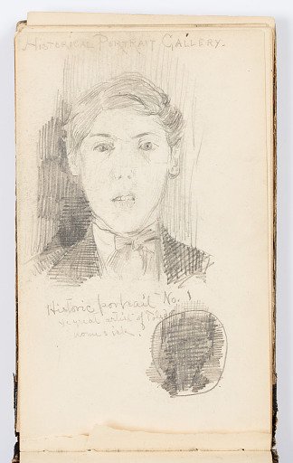 Sketchbook Page: Historic Portrait No. 1 (Self-Portrait)