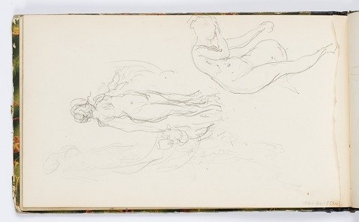 Sketchbook Page: Two Nude Female Figures