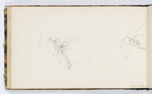 Sketchbook Page: Hands Holding a Sketchbook