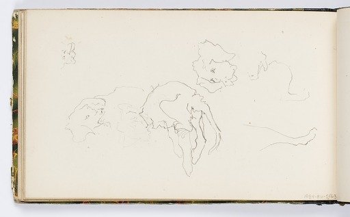 Sketchbook Page: Partial Sketches of a Dog